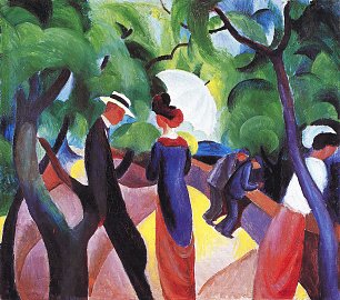 August Macke Gartenpromenade Wandbild