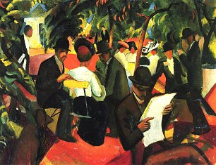 August Macke Gartenrestaurant Wandbild