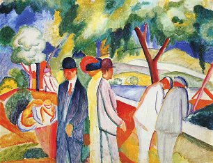 August Macke Grosser Heller Spaziergang Wandbild