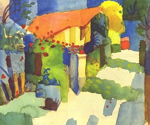 August Macke Haus im Garten Wandbild