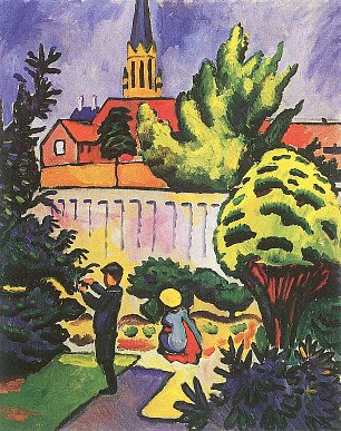 August Macke Kinder im Garten Wandbild