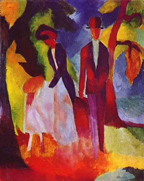 August Macke Leute am blauen See Wandbild