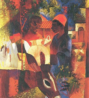 August Macke Markt in Tunis Wandbild