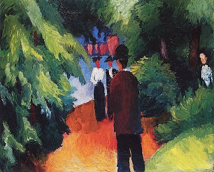 August Macke Park am Wasser Wandbild