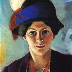 August-Macke-Portrait-der-Frau-des-Kuenstlers-mit-Hut