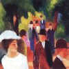 August-Macke-Promenade-mit-weissem-Maedchen-in-Halbfigur