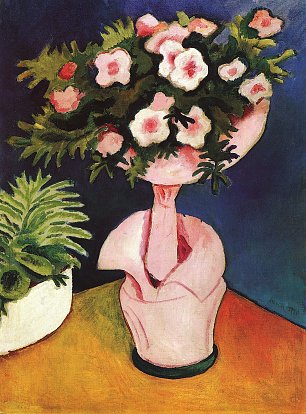 August Macke Rosa Azalee 2 Wandbild