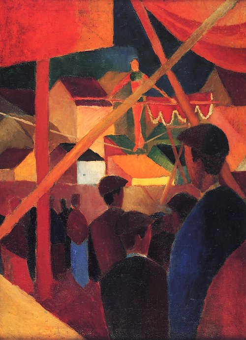 August Macke Seiltaenzer 1 Wandbild