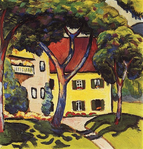 August Macke Staudacherhaus in Tegernsee Wandbild