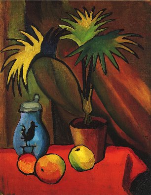 August Macke Stillleben mit Palme Wandbild