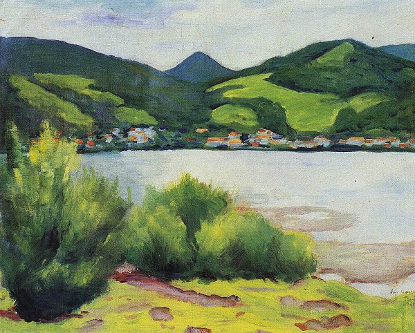 August Macke Tegernseer Landschaft Wandbild