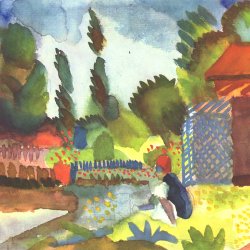 August-Macke-Tunislandschaft-mit-sitzendem-Araber