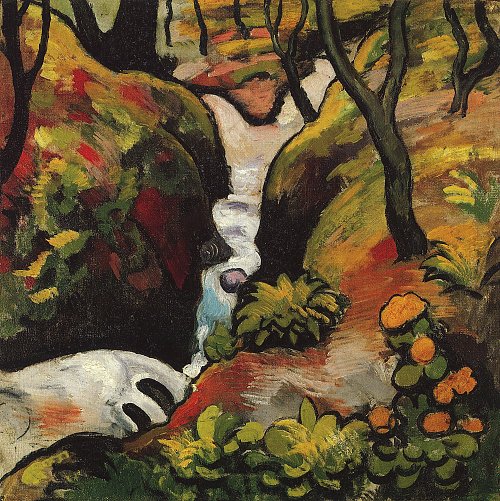 August Macke Waldbach Wandbild