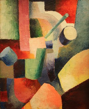 August Macke_Farbige Formenkomposition Wandbild