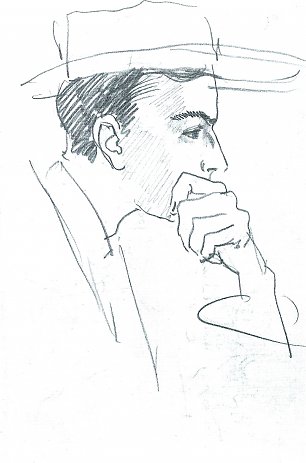 August Macke Portrait Walter Gerhardt mit Hut Wandbild