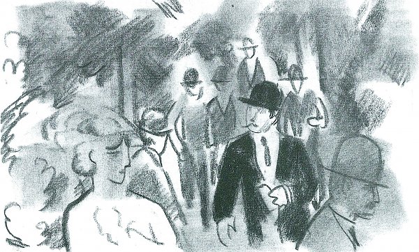 August Macke Promenade Skizze zu dem Gemaelde Wandbild