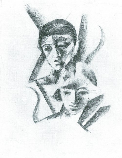 August Macke Zwei Koepfe Wandbild