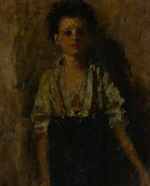 Antonio Mancini A young boy Wandbild