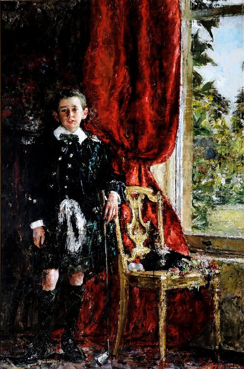 Antonio Mancini Il giovane golfista Wandbild