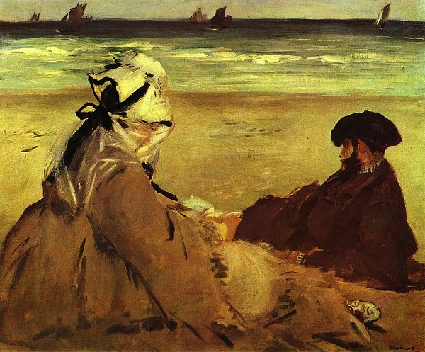 Edouard Manet Am Strand Wandbild
