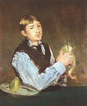 Edouard Manet Birnenschaeler Portraet des Leon Leenhoff Wandbild