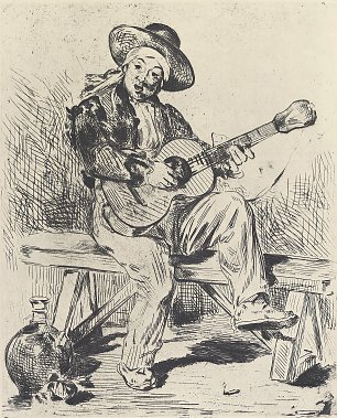 Edouard Manet Der Gitarrenspieler Wandbild