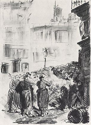 Edouard Manet Die Barrikade Wandbild