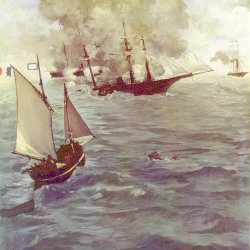 Edouard-Manet-Kampf-zwischen-Kearsarge-und-Alabama