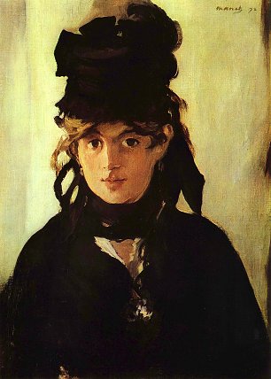 Edouard Manet Portraet der Berthe Morisot mit Veilchenstrauss Wandbild