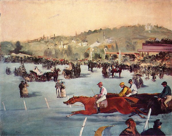 Edouard Manet Rennen im Bois de Boulogne Wandbild
