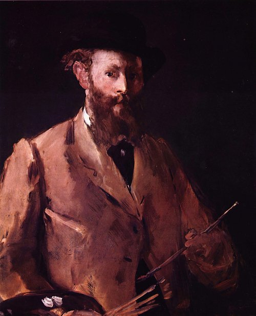 Edouard Manet SelbstPortraet mit Palette Wandbild