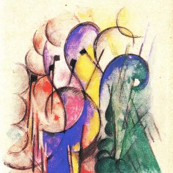 Franz-Marc-Abstraktes-Aquarell