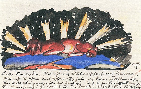 Franz Marc Altarschaf aus Lana Suedtirol Wandbild