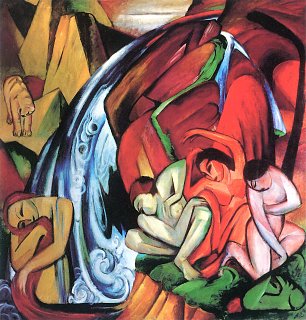 Franz Marc Der Wasserfall Wandbild