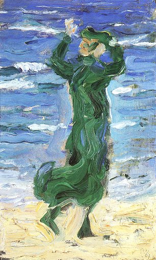 Franz Marc Die Frau im Wind am Meer Wandbild
