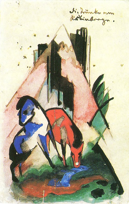 Franz Marc Die Traenke am Rubinberge Wandbild