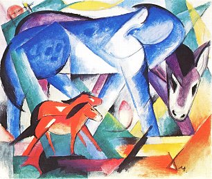 Franz Marc Die ersten Tiere Wandbild