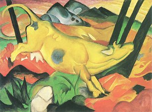 Franz Marc Die gelbe Kuh Wandbild