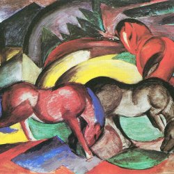 Franz-Marc-Drei-Pferde