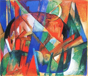 Franz Marc Fabeltier Pferd Wandbild