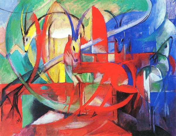 Franz Marc Gazelle Wandbild