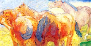 Franz Marc Grosses Pferdebild Lenggries Wandbild