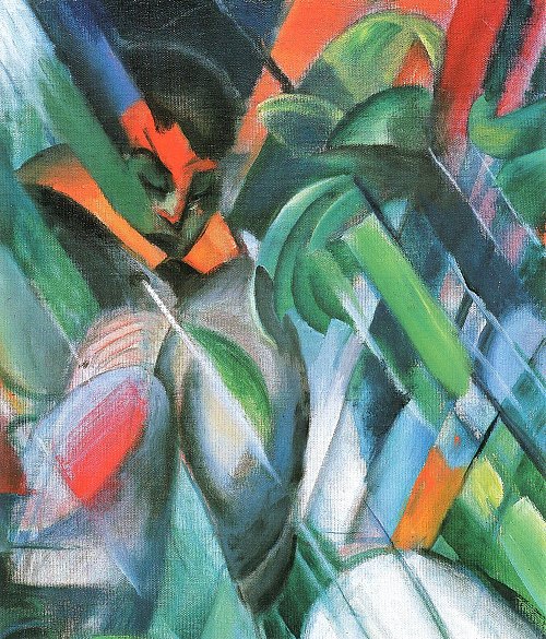 Franz Marc Im Regen Detail Wandbild