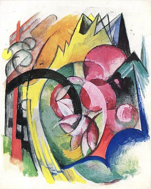 Franz Marc Kleine Komposition Wandbild