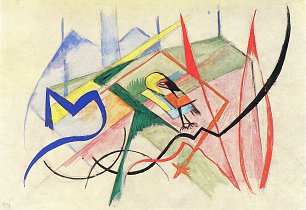 Franz Marc Kleines Fabelwesen Wandbild