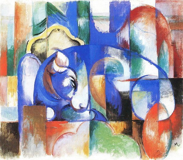 Franz Marc Liegender Stier 2 Wandbild