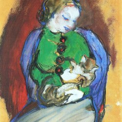 Franz-Marc-Maedchen-mit-Katze