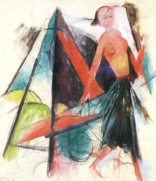 Franz Marc Miranda Figurine fuer Shakespears Sturm Wandbild