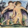 Franz-Marc-Nackte-Knaben-mit-Esel-spielend