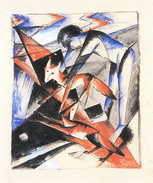 Franz Marc Noah mit den Fuechsen Wandbild